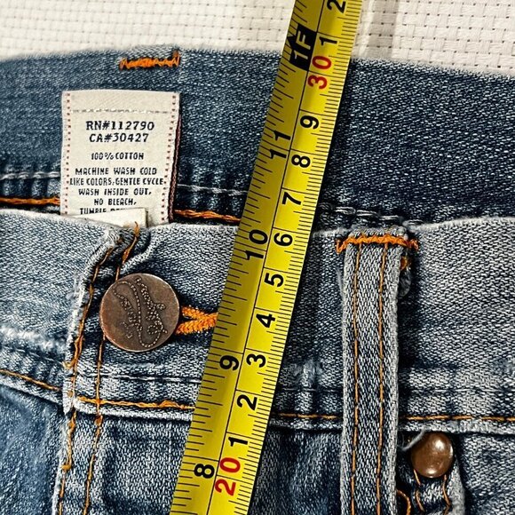 Vintage Y2K True Religion Jeans sz 36 Button Fly Distressed Grunge (READ) - Picture 6 of 12